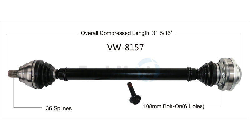 CV Axle Shaft – Front Passenger Side
