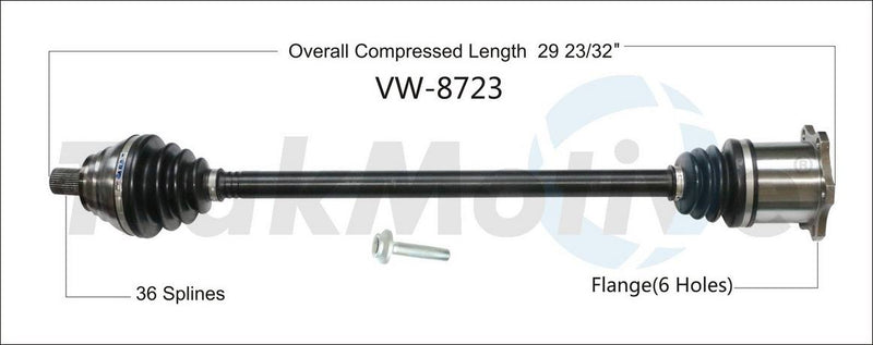 CV Axle Shaft – Front Passenger Side (Updated Design)