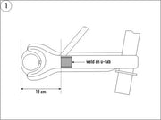 U-Bracket Adapter (pr), Front Swaybar 911/912/930 (1974-89)