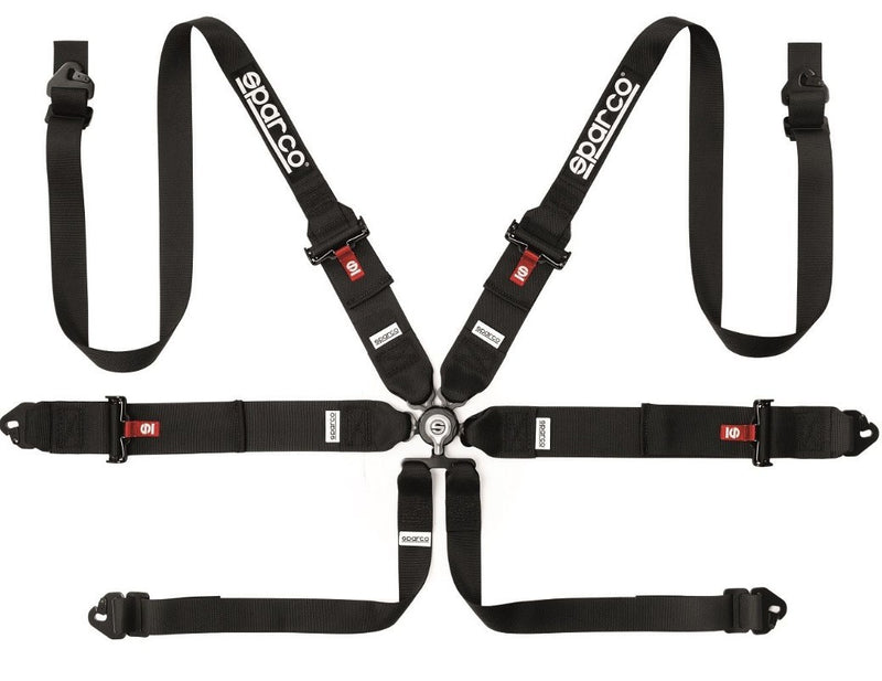Harness 6-Pt 3in to 2in Hans Steel Black