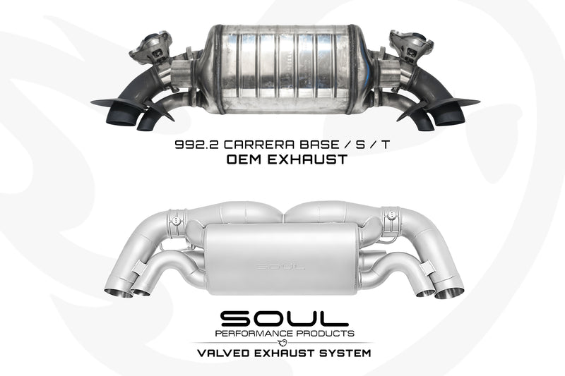 Porsche 992.2 Carrera (Base / T / S) SOUL Valved Exhaust System
