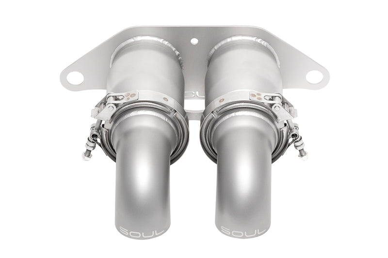 Porsche 991 GT3 / GT3 RS SOUL Bolt-On Resonated Turn Down Exhaust Tips