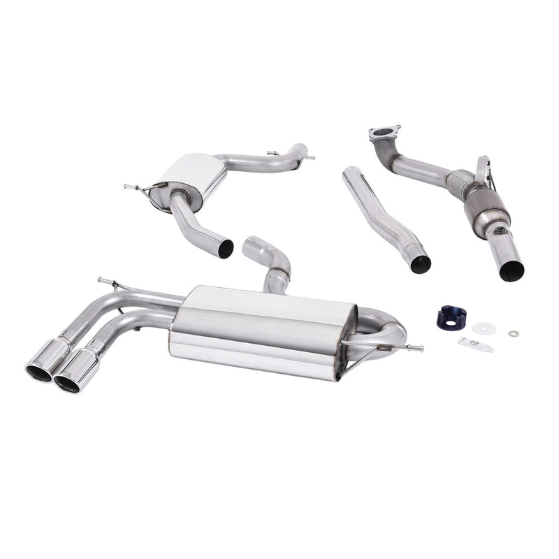 Milltek Turbo-back including Hi-Flow Sports Cat Exhaust Audi A3 1.8 TSI 2WD 3-Door 08-12