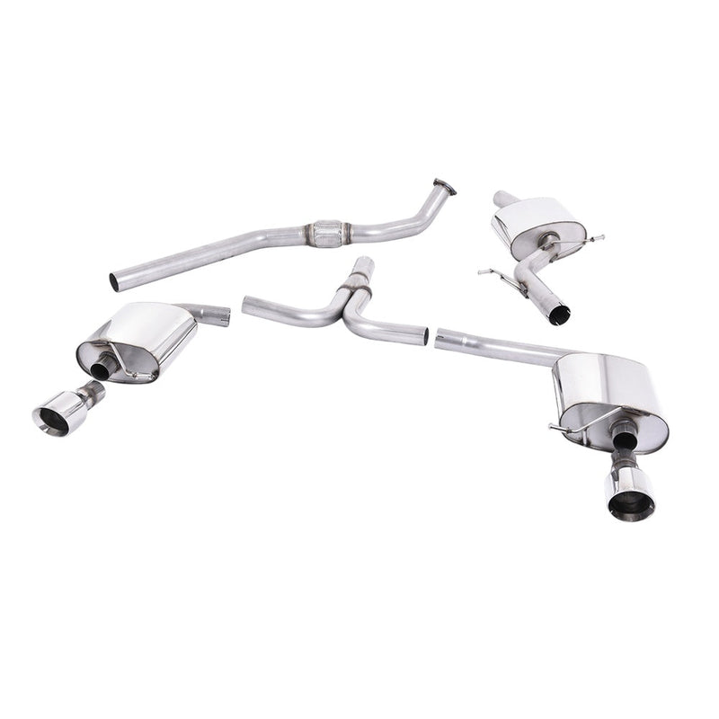 Milltek Cat Back Exhaust Audi A4 2.0 TFSi S-Line B8 (2WD and Quattro Tiptronic-only) Saloon and Avant 08-11