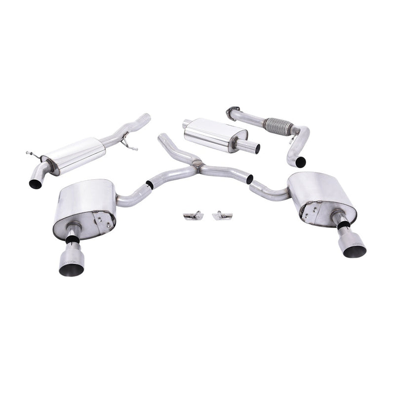 Milltek Cat Back Exhaust Audi A4 2.0 TFSi B9 Quattro Saloon and Avant (Non OPF/GPF Models inc Mild Hybrid and Without Brace Bars) 16-25