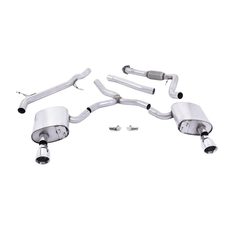 Milltek Cat Back Exhaust Audi A4 2.0 TFSi B9 Quattro Saloon and Avant (Non OPF/GPF Models inc Mild Hybrid and Without Brace Bars) 16-25