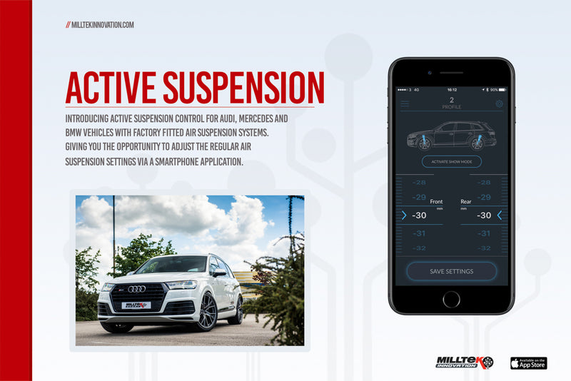Milltek Audi RS7 C7 Sportback 4.0 V8 TFSI biturbo inc Performance Edition 2013-2018 Active Suspension Control
