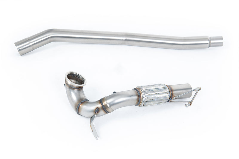 Milltek Large-bore Downpipe and De-cat Exhaust Volkswagen Golf Mk7.5 R 2.0 TSI 310PS (Non-GPF Equipped Models Only) 80mm Race Systems 17-21