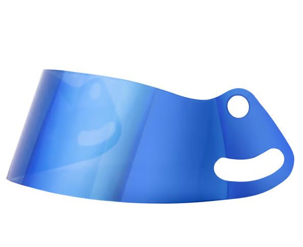 STILO VENTI WRC, TROPHY, DES, SPORT SHORT VISOR -Blue Iridium Short Visor