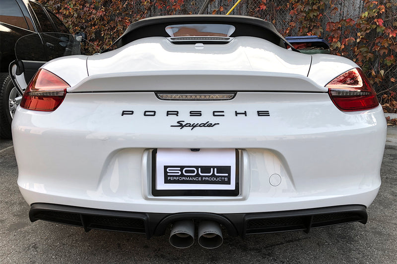 Porsche 981 GT4 / Boxster Spyder / Clubsport SOUL Valved Exhaust System