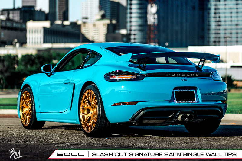 Porsche 718 Boxster / Cayman SOUL Bolt-On X-Pipe With Tips