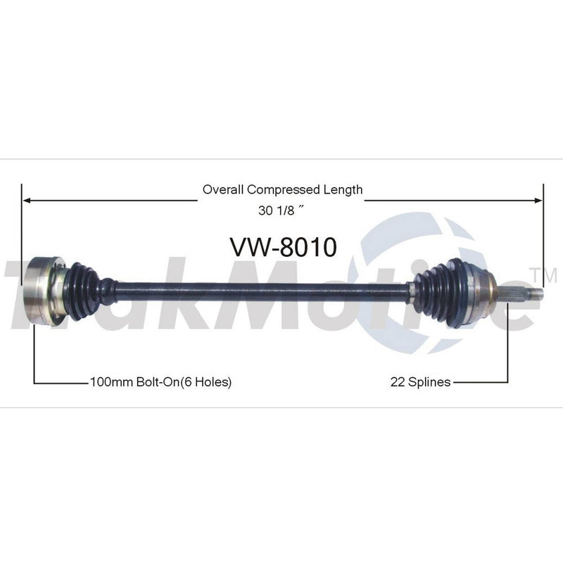 VW CV Axle Shaft – Front Passenger Side – Aftermarket VW8010