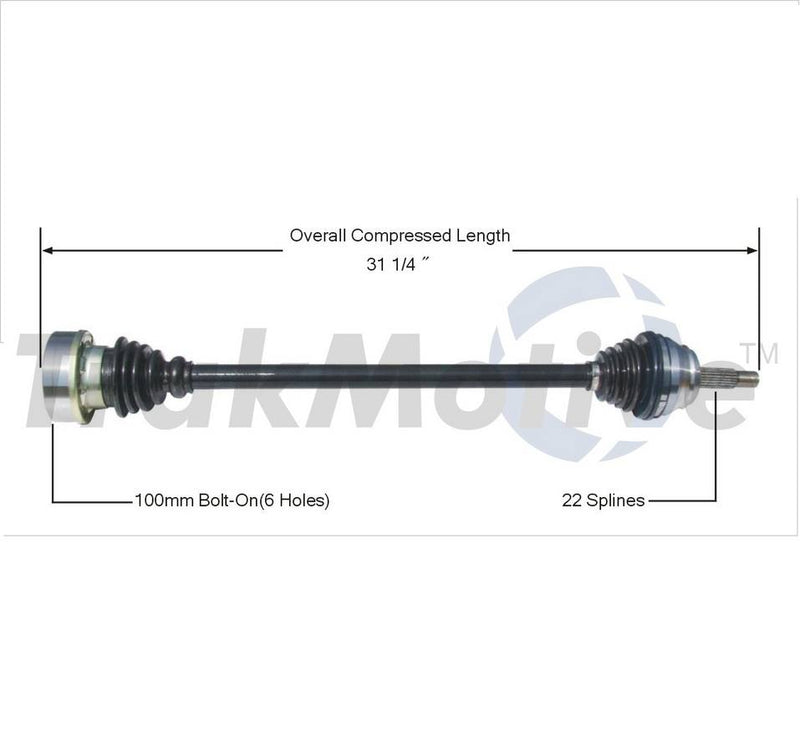 VW CV Axle Shaft – Front Passenger Side – Aftermarket VW8015