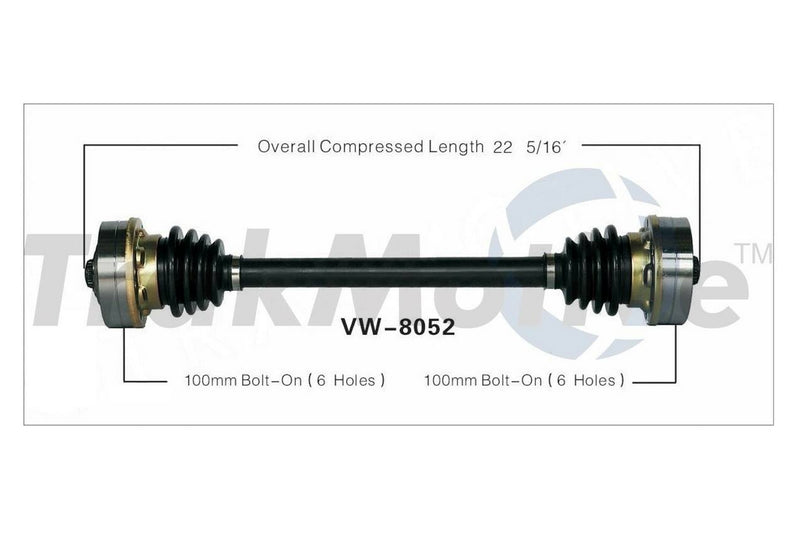 VW CV Axle Shaft – Rear Passenger Side – Aftermarket VW8052