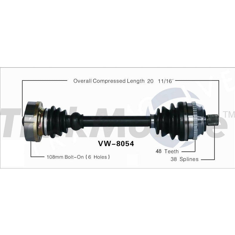 VW CV Axle Shaft – Front Passenger Side – Aftermarket VW8054