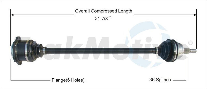 VW CV Axle Shaft – Front Passenger Side – Aftermarket VW8058