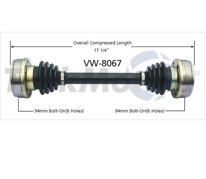 CV Axle Shaft – Rear Passenger Side – Aftermarket VW8067