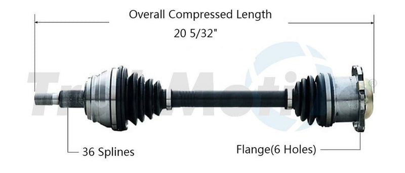 Volkswagen CV Axle Shaft (Front Driver Side) SurTrack VW-8069