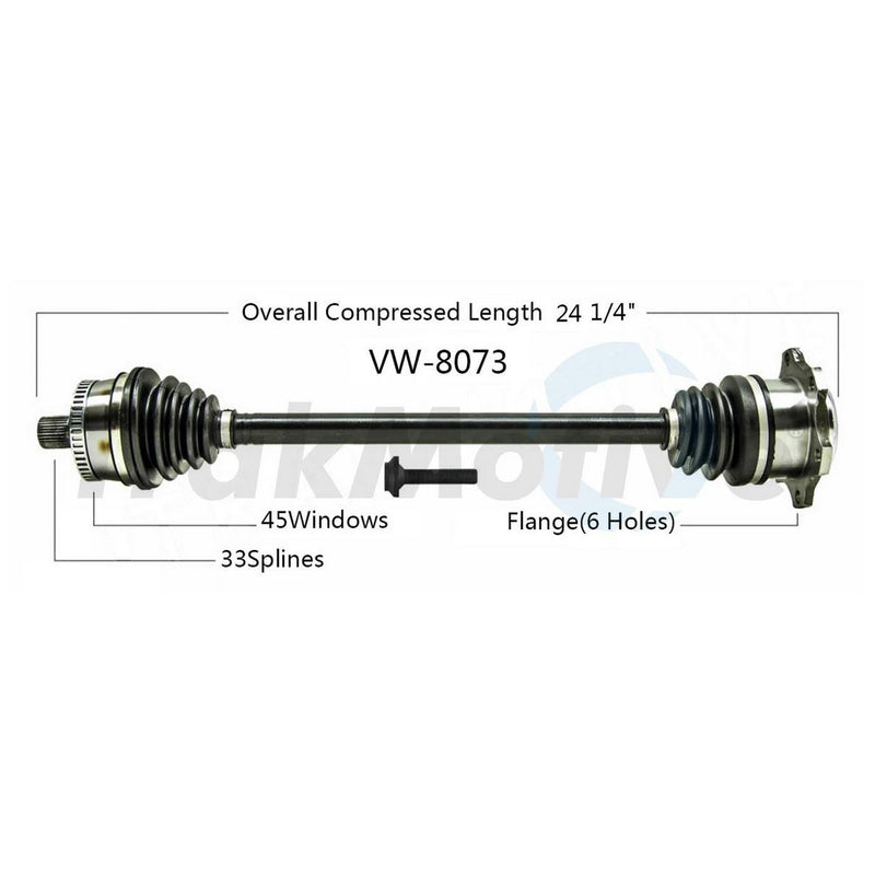 VW CV Axle Shaft – Front Passenger Side – Aftermarket VW8073