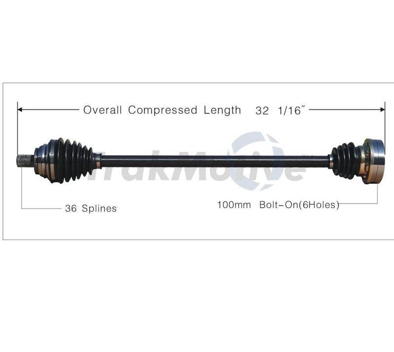 VW CV Axle Shaft – Front Passenger Side (With Manual Transmission) – Aftermarket VW8087