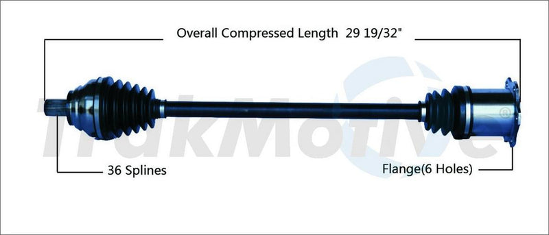 VW CV Axle Shaft – Front Passenger Side – Aftermarket VW8089