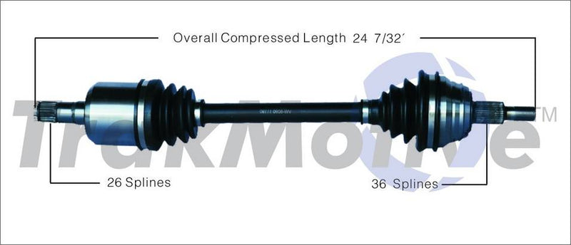 VW CV Axle Shaft – Front Driver Side – Aftermarket VW8090