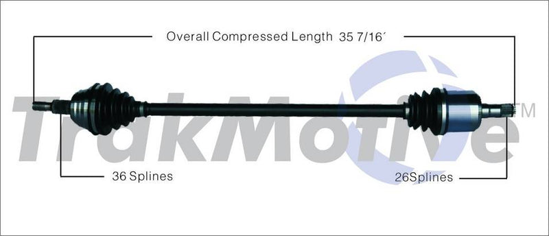 VW CV Axle Shaft – Front Passenger Side – Aftermarket VW8091