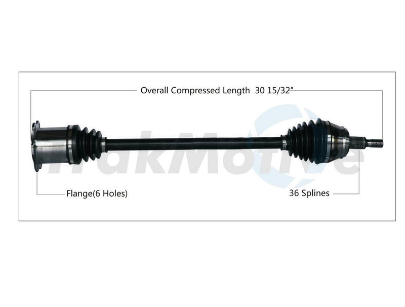 VW CV Axle Shaft – Front Passenger Side – Aftermarket VW8093