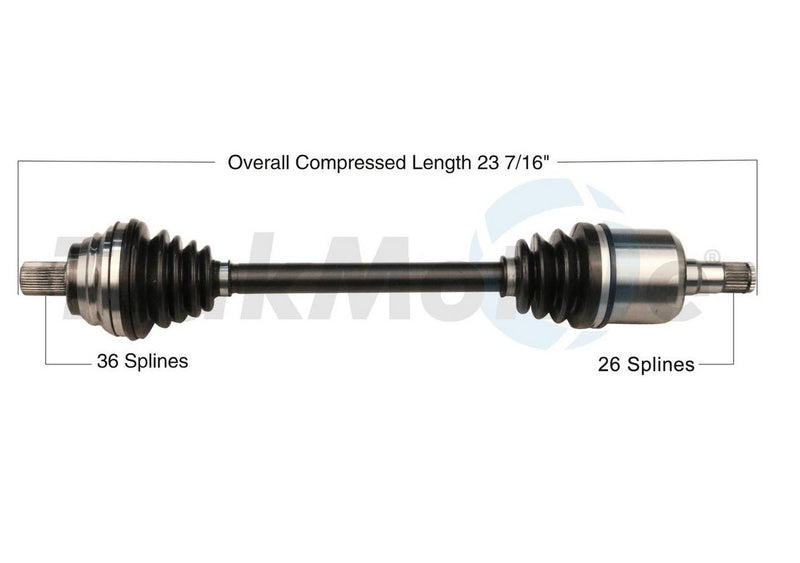 VW CV Axle Shaft – Front Driver Side – Aftermarket VW8113