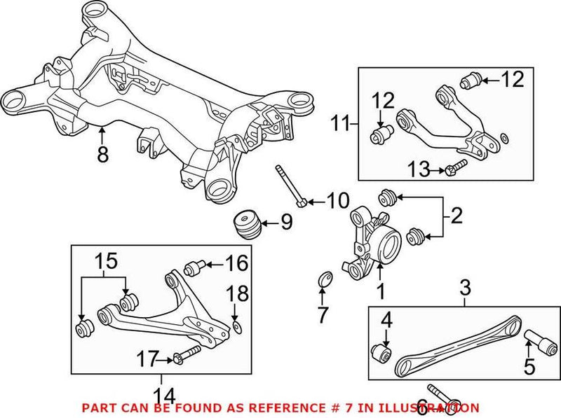 VW Eccentric Washer – Rear WHT001974