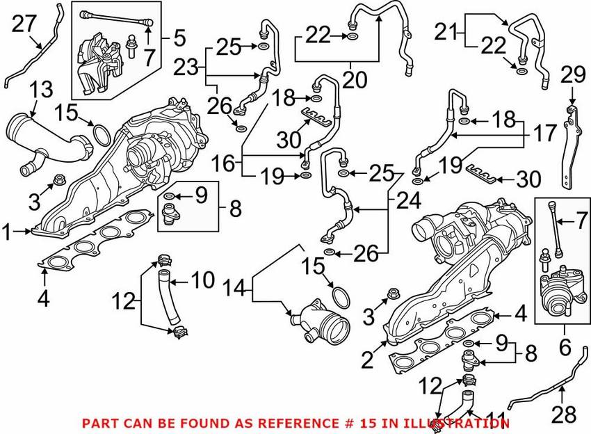 Genuine VW/Audi Turbocharger Intercooler Tube Seal WHT005529