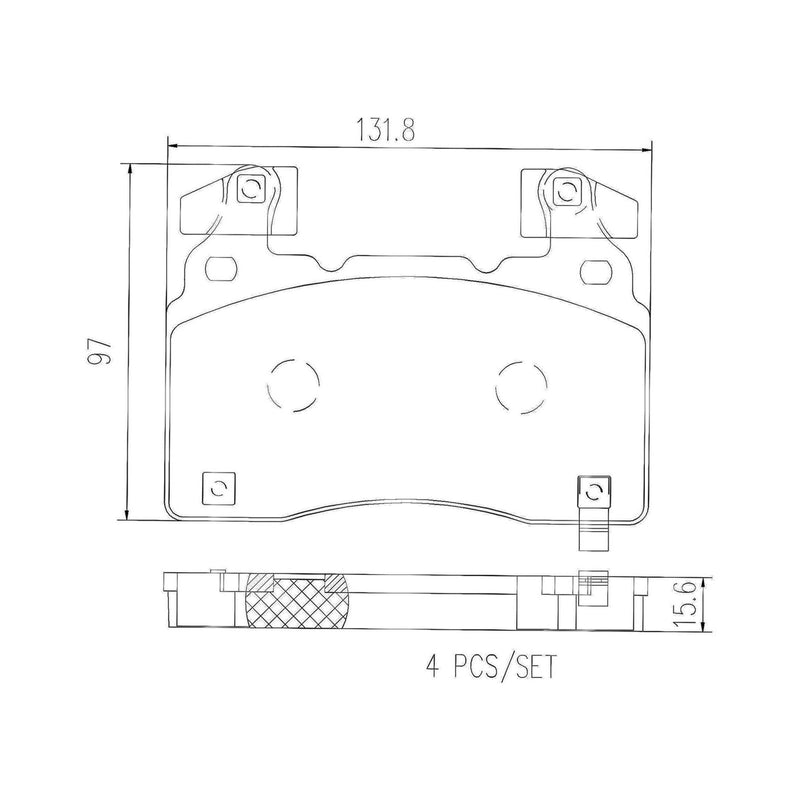 XTRA Ceramic Front Disc Brake Pad Set - P10064NX
