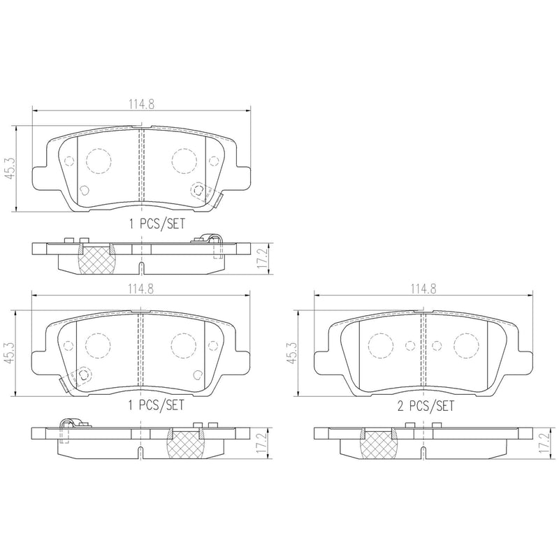 XTRA Ceramic Rear Disc Brake Pad Set - P09023NX