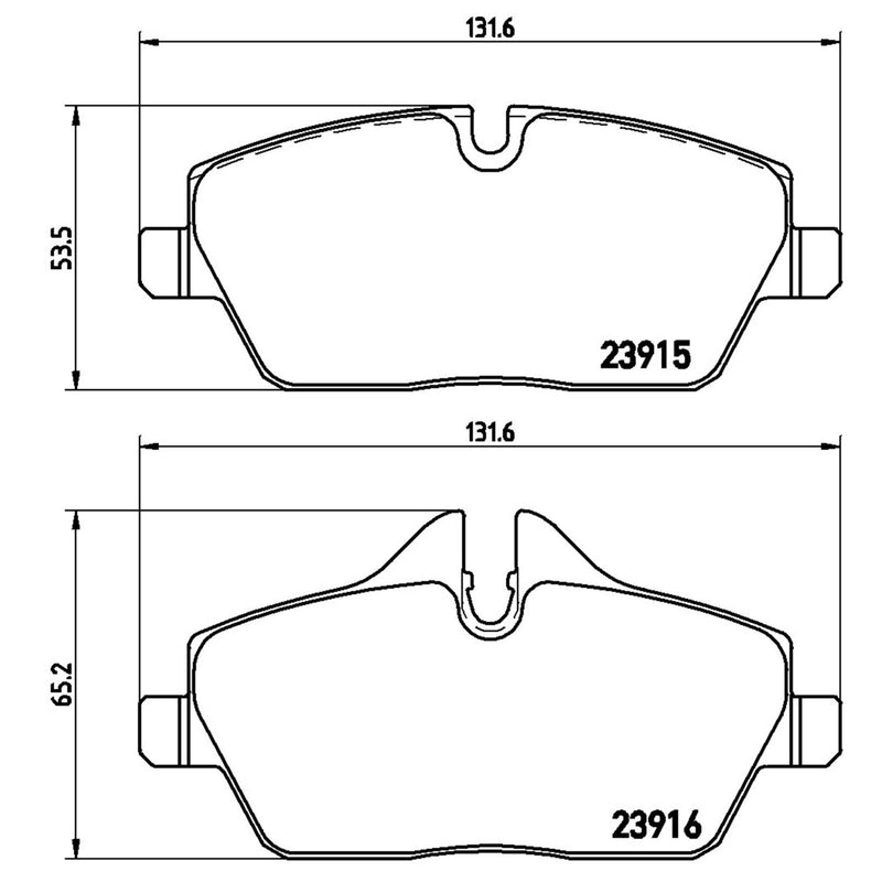 BREMBO XTRA Low-Met Front Disc Brake Pad Set - P06034X