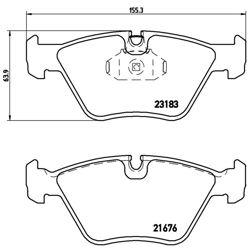 BREMBO XTRA Low-Met Front Disc Brake Pad Set - P06043X