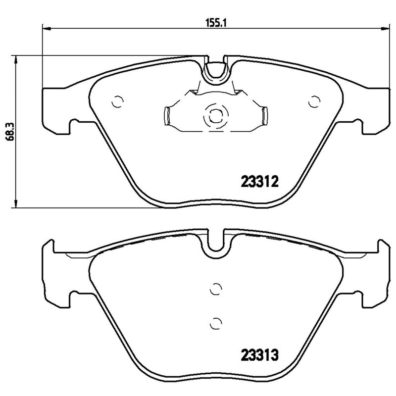 BREMBO XTRA Low-Met Front Disc Brake Pad Set - P06054X