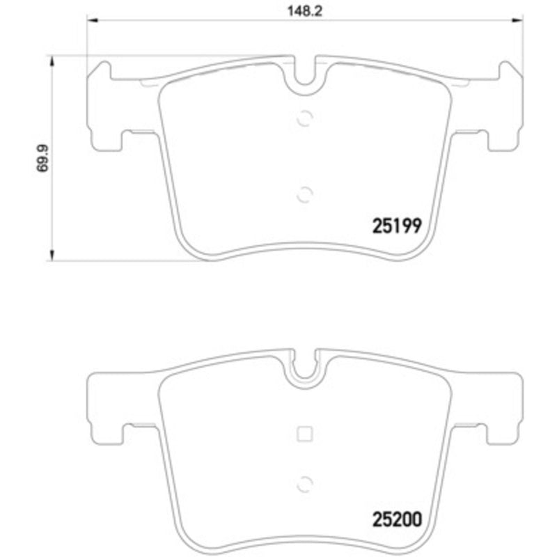 BREMBO XTRA Low-Met Front Disc Brake Pad Set - P06075X