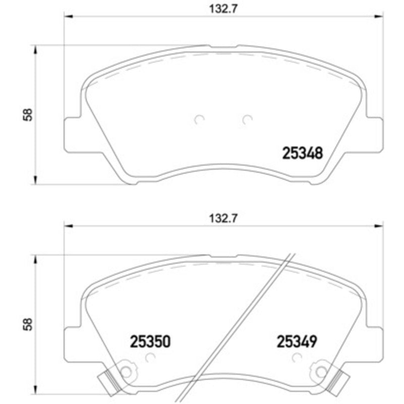 BREMBO XTRA Low-Met Front Disc Brake Pad Set - P18025X