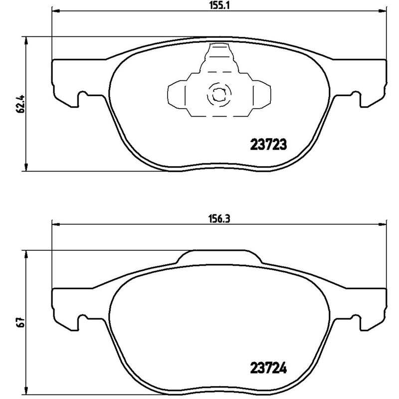 BREMBO XTRA Low-Met Front Disc Brake Pad Set - P24061X