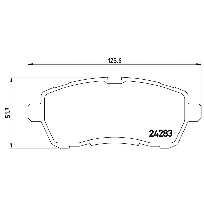 BREMBO XTRA Low-Met Front Disc Brake Pad Set - P24072X