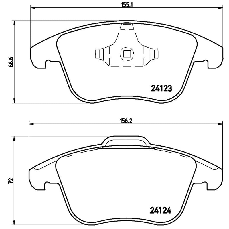 BREMBO XTRA Low-Met Front Disc Brake Pad Set - P24076X