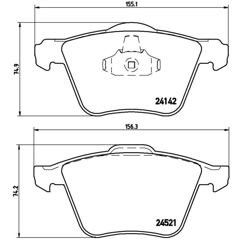 BREMBO XTRA Low-Met Front Disc Brake Pad Set - P24077X
