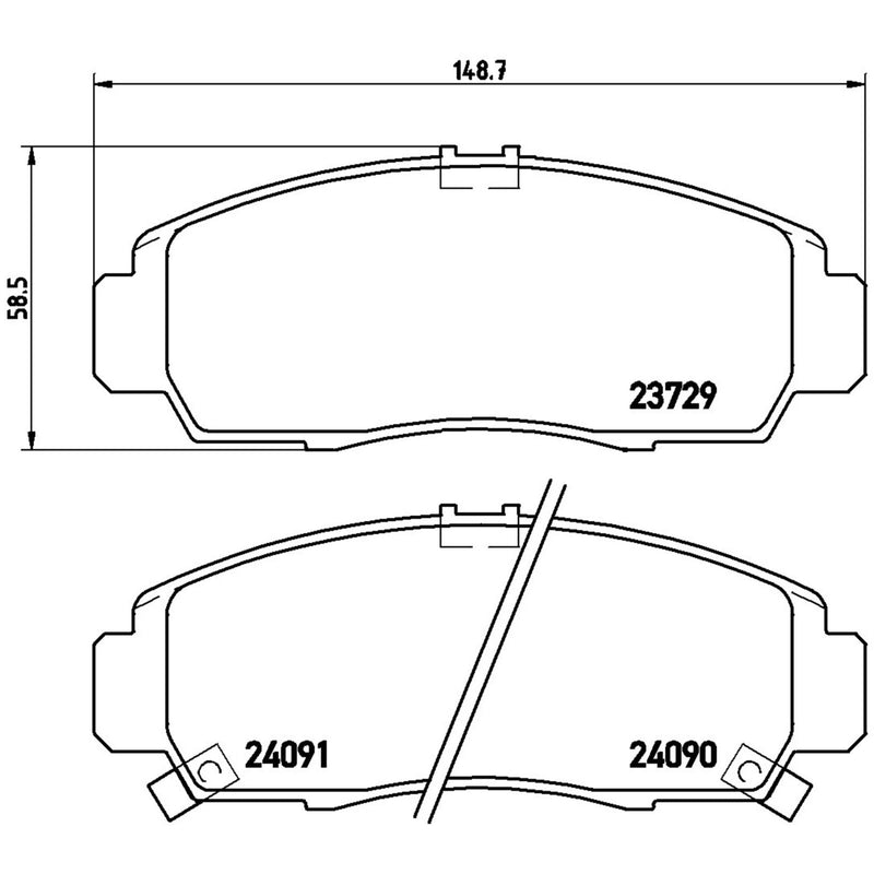 BREMBO XTRA Low-Met Front Disc Brake Pad Set - P28034X