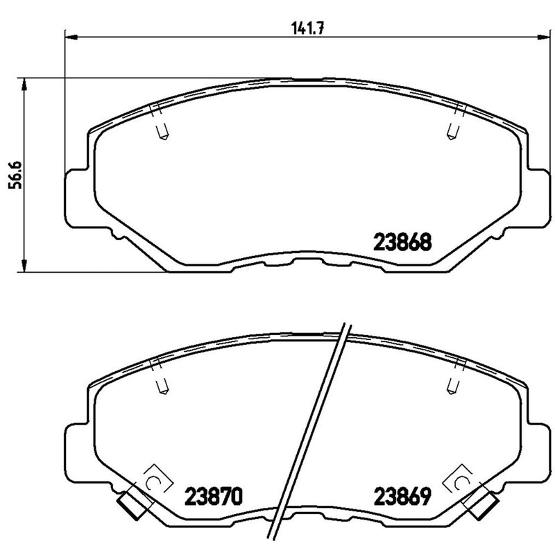 BREMBO XTRA Low-Met Front Disc Brake Pad Set - P28035X