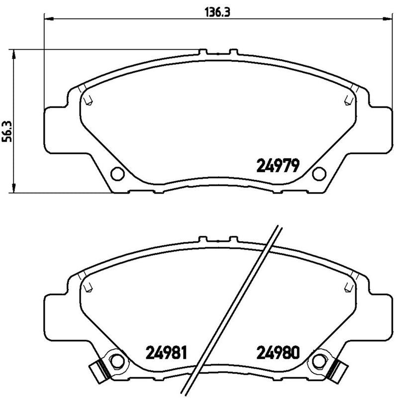 BREMBO XTRA Low-Met Front Disc Brake Pad Set - P28050X