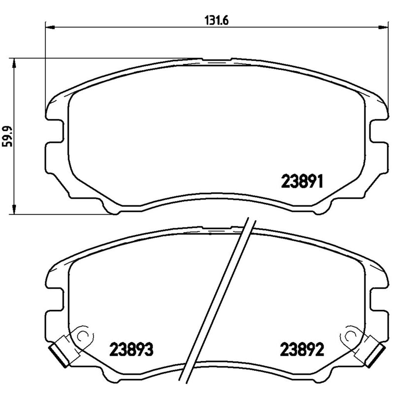 BREMBO XTRA Low-Met Front Disc Brake Pad Set - P30018X