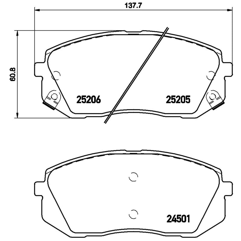 BREMBO XTRA Low-Met Front Disc Brake Pad Set - P30056X