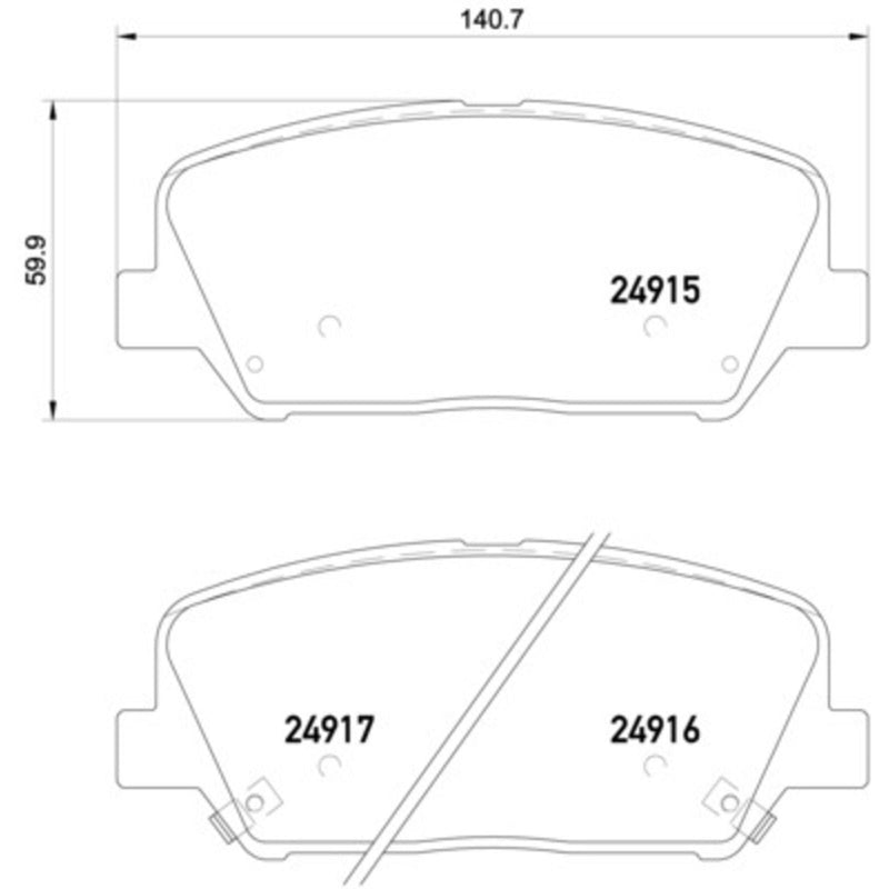 BREMBO XTRA Low-Met Front Disc Brake Pad Set - P30065X