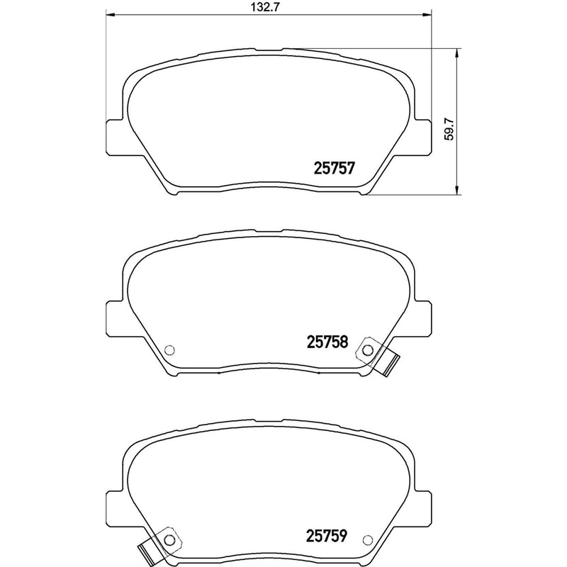BREMBO XTRA Low-Met Front Disc Brake Pad Set - P30070X