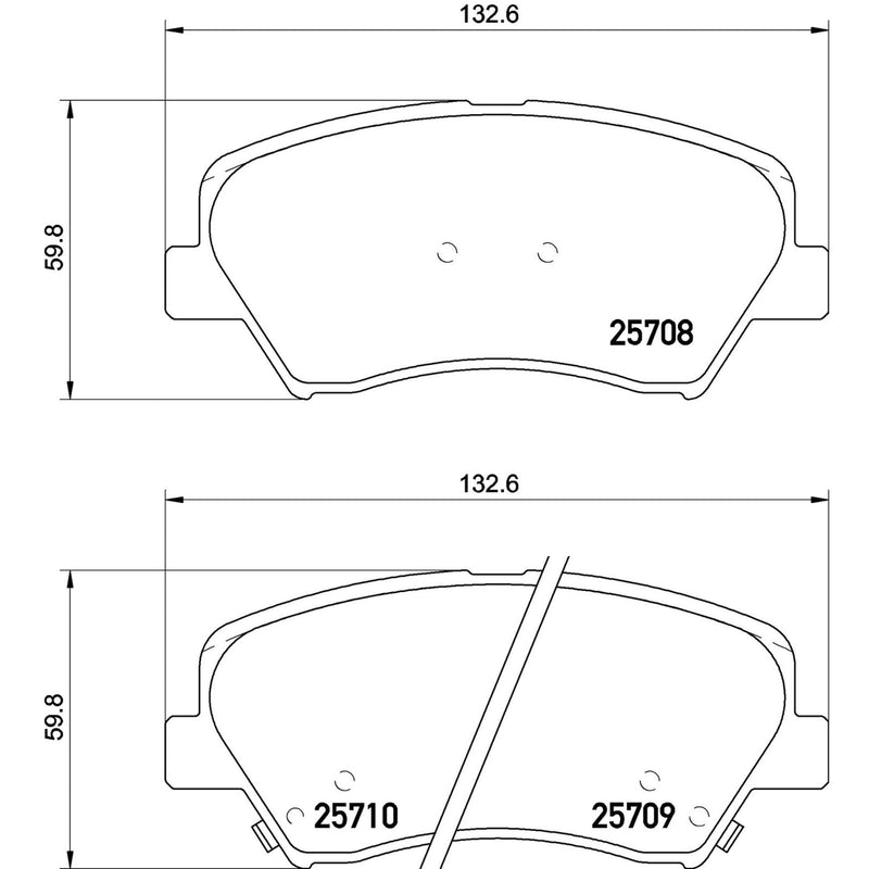 BREMBO XTRA Low-Met Front Disc Brake Pad Set - P30073X